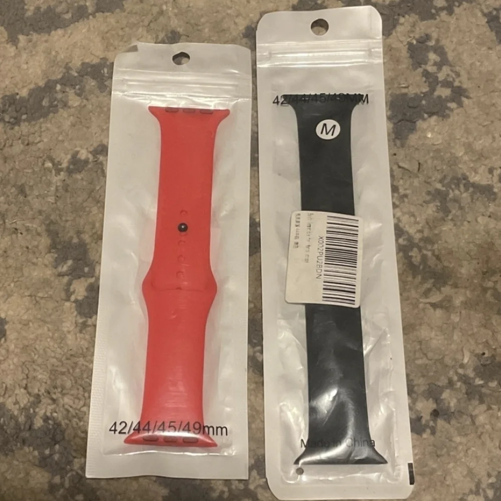 Red and Black Apple Watch Bands